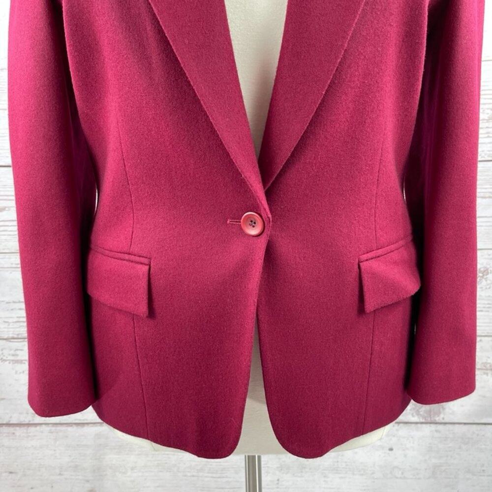 Pendleton Raspberry 100% Wool Blazer - image 3